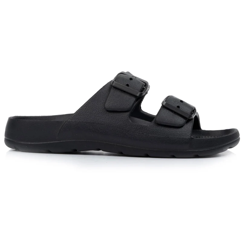 Mules claquettes Femme ajustable Noir