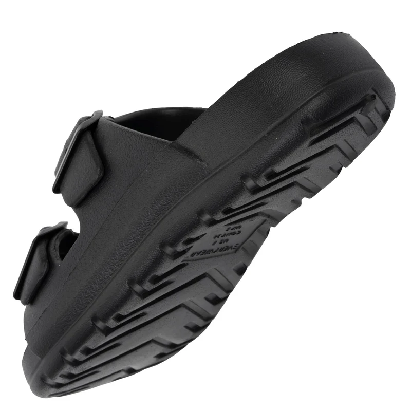 Mules claquettes Femme ajustable Noir