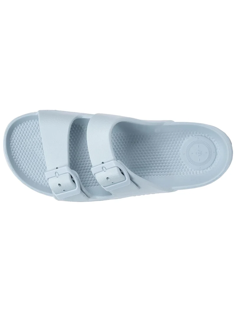 Mules claquettes Femme ajustable Bleu clair