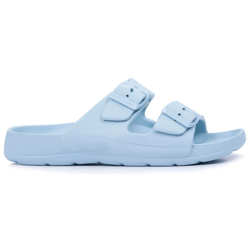 Mules claquettes Femme ajustable Bleu clair