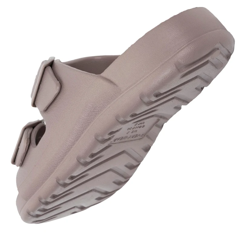 Mules claquettes Femme ajustable Taupe