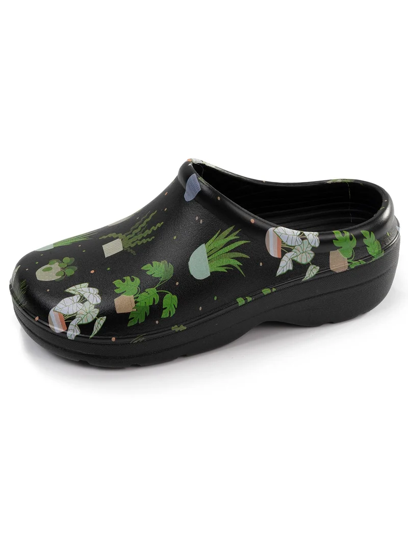 Sabots de jardin Femme Noir Plante