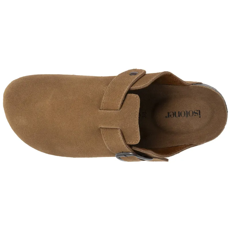 Mules Sabots Femme cuir Camel