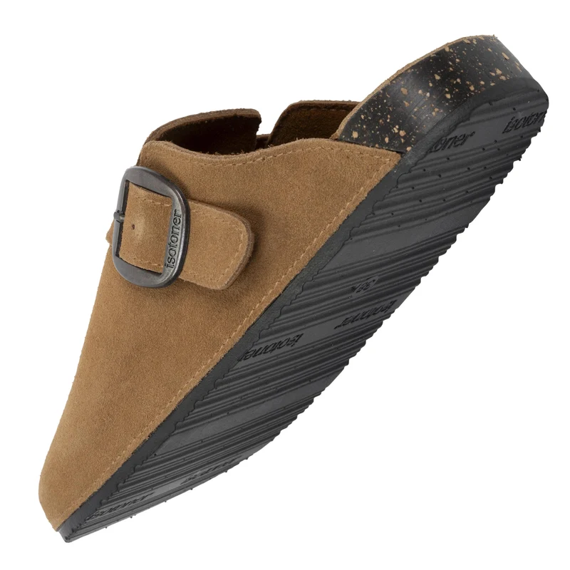 Mules Sabots Femme cuir Camel