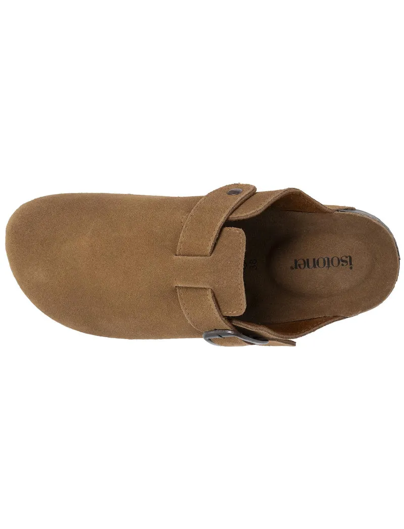 Mules Sabots Femme cuir Camel