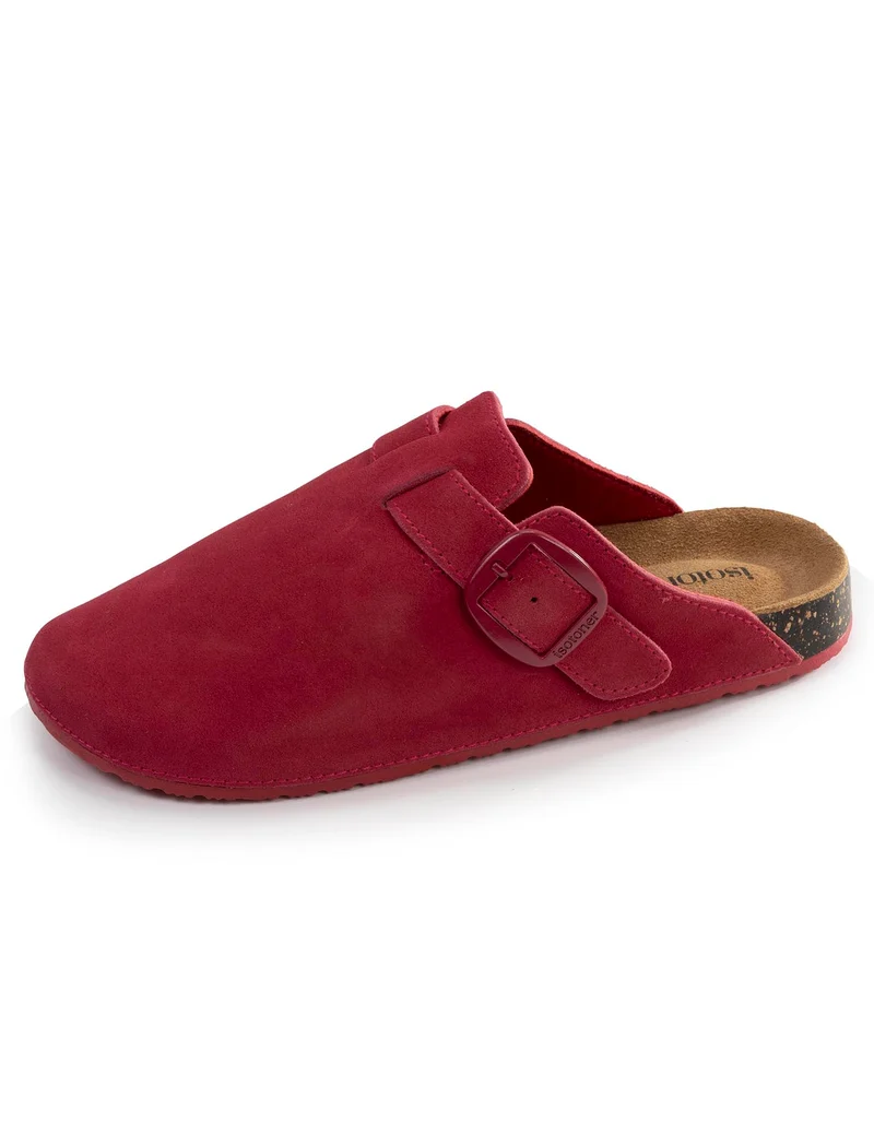 Mules Sabots Femme cuir Framboise
