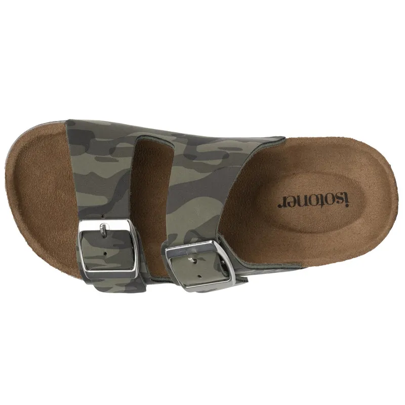 Mules sandales Enfant double bride Camo