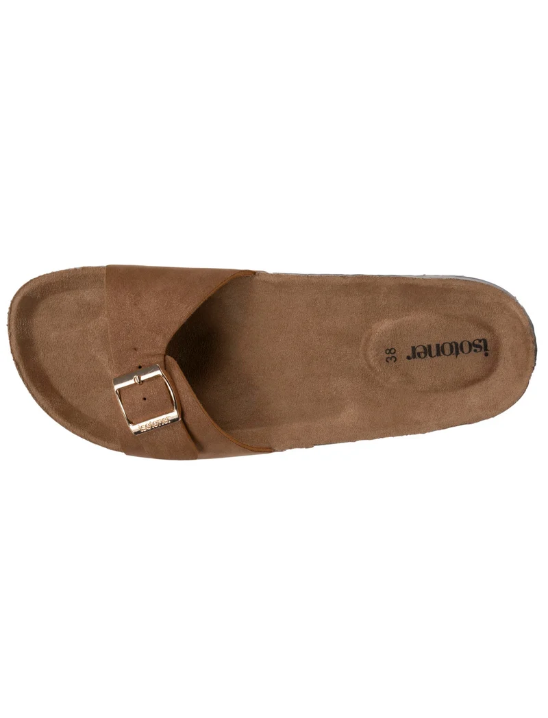 Mules Sandales Femme simple bride Camel
