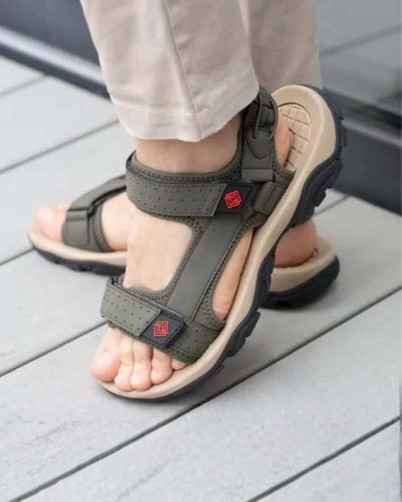 Sandales Homme Sport Kaki