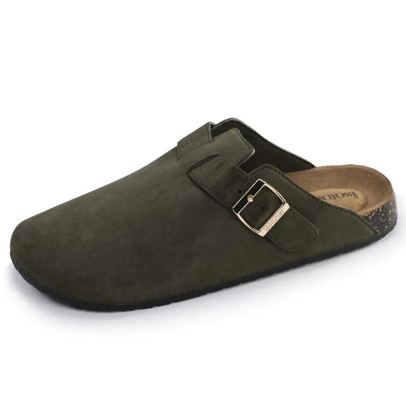 Mules Sabots confort Femme Kaki