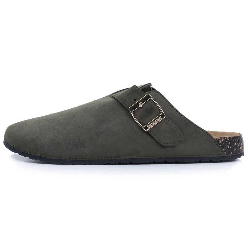 Mules Sabots confort Femme Kaki
