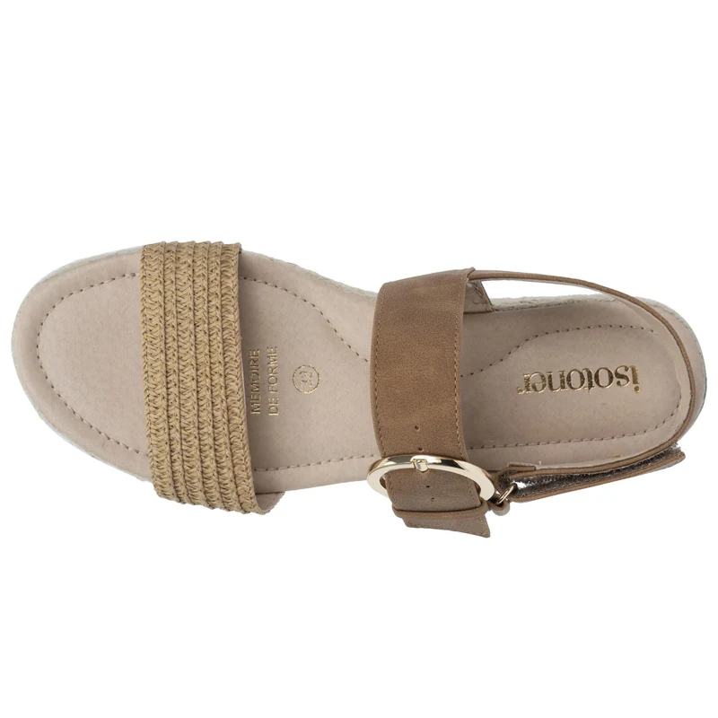 Sandales Femme cordeTressées Camel