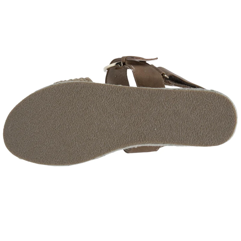 Sandales Femme cordeTressées Camel
