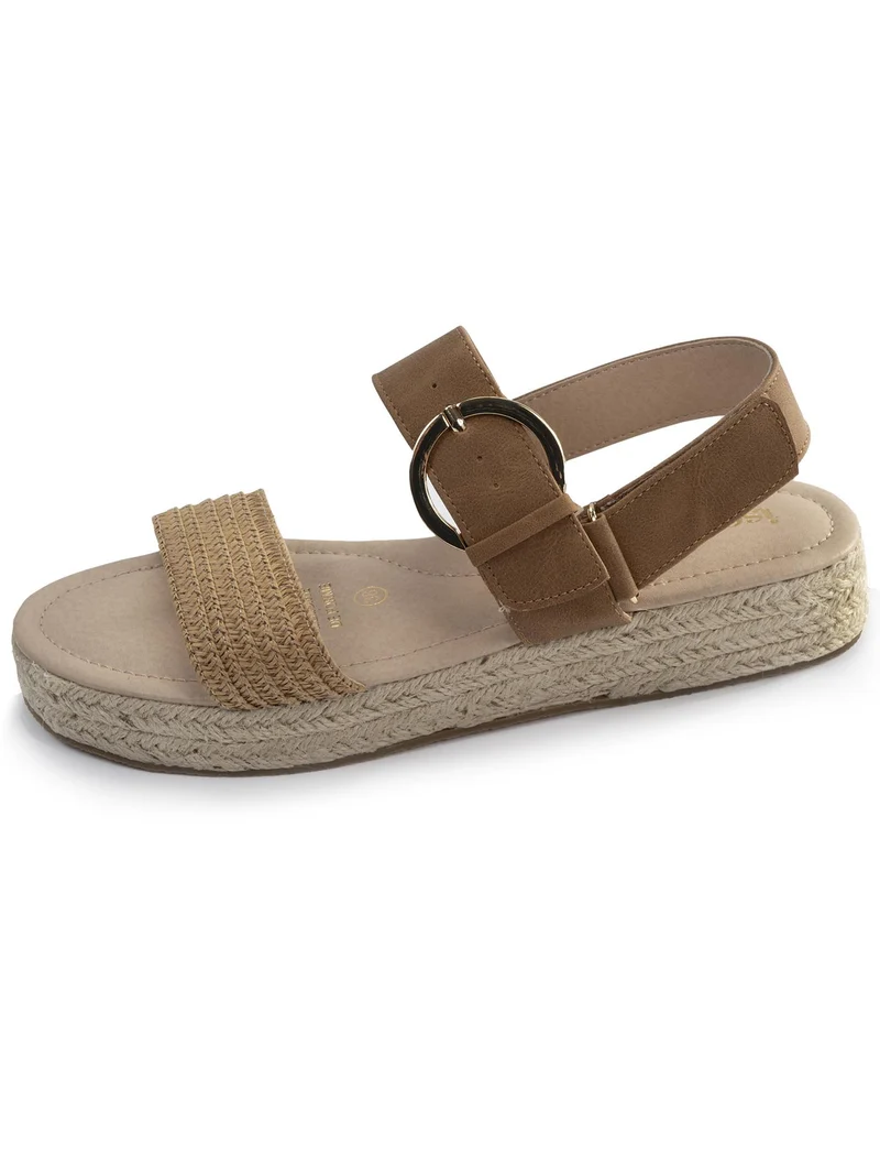 Sandales Femme cordeTressées Camel