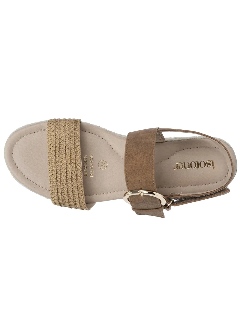 Sandales Femme cordeTressées Camel