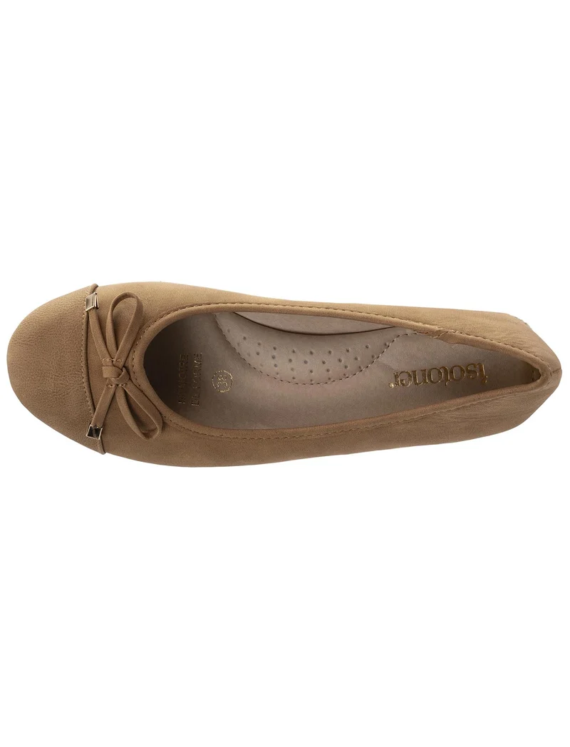 Ballerines Femme corde talon compensé Camel