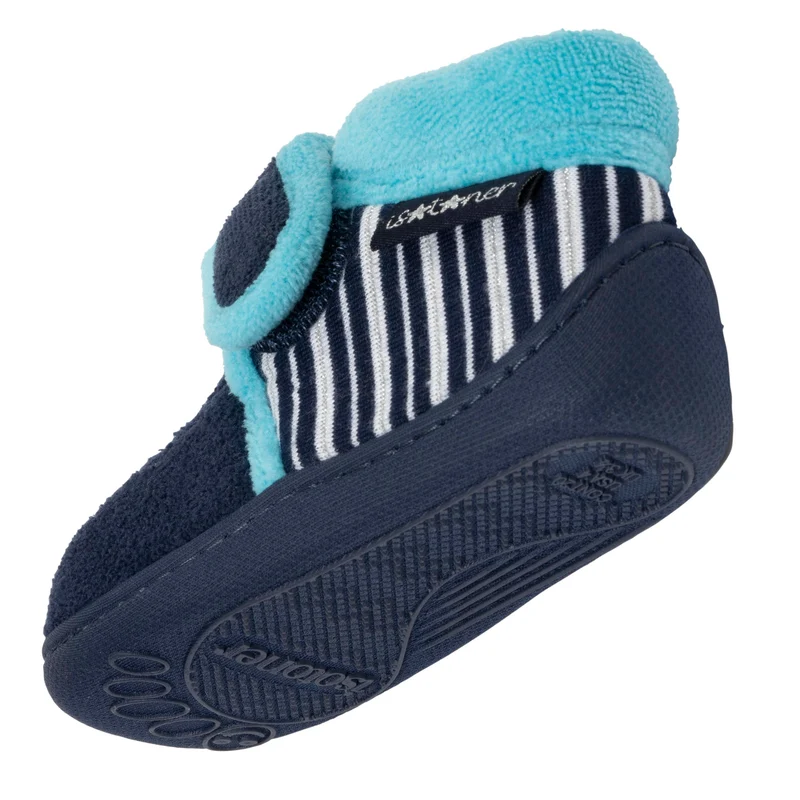 Chaussons bottillons scratch Enfant Marine