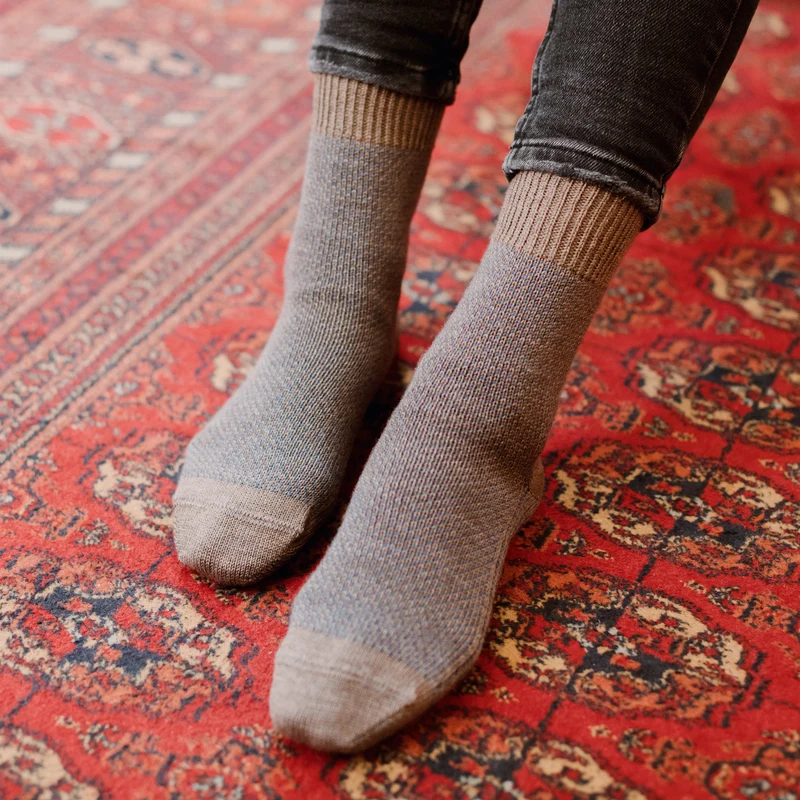 Chaussettes | Chaussettes d'intérieur Taupe - Laine