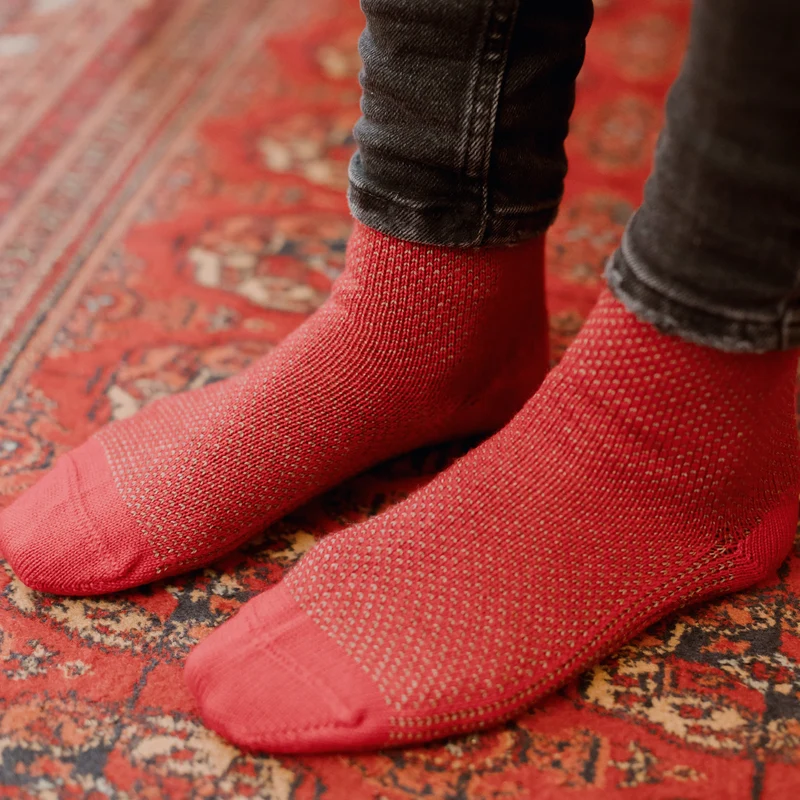 Chaussettes | Chaussettes d'intérieur Rouge - Laine