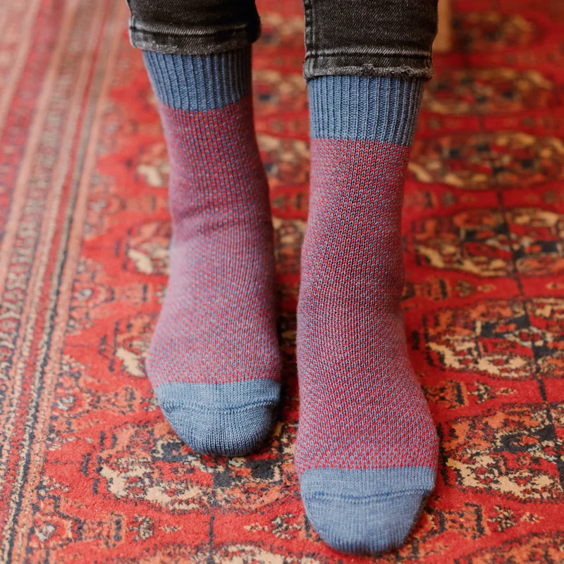Chaussettes | Chaussettes d'intérieur Bleu clair - Laine