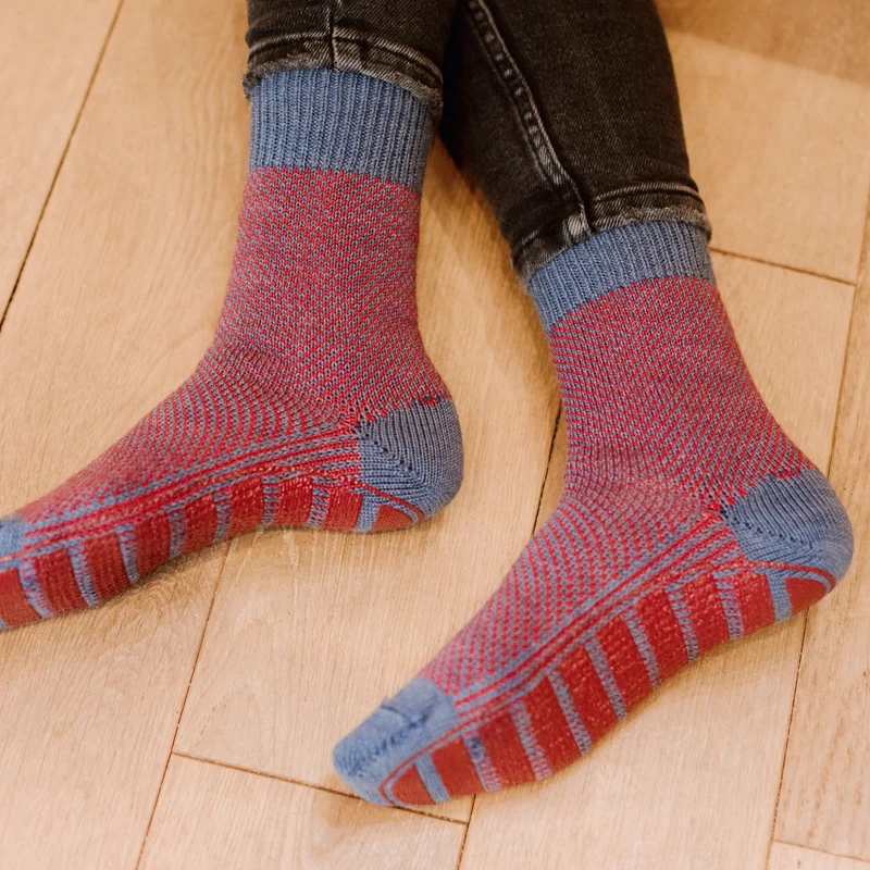 Chaussettes | Chaussettes d'intérieur Bleu clair - Laine