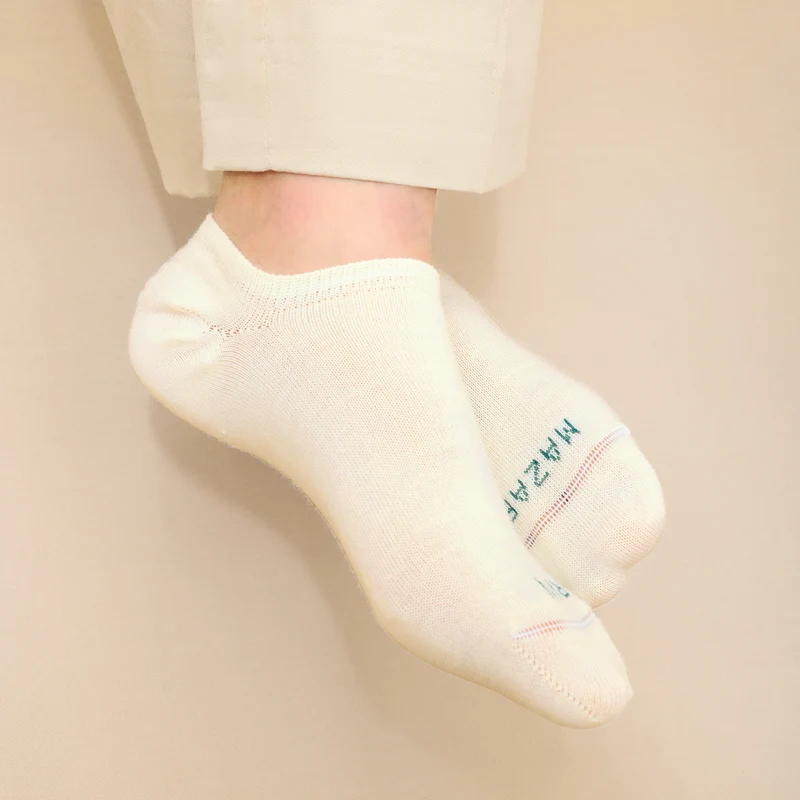 Chaussettes invisibles | Blanc cassé - Baskets - Laine