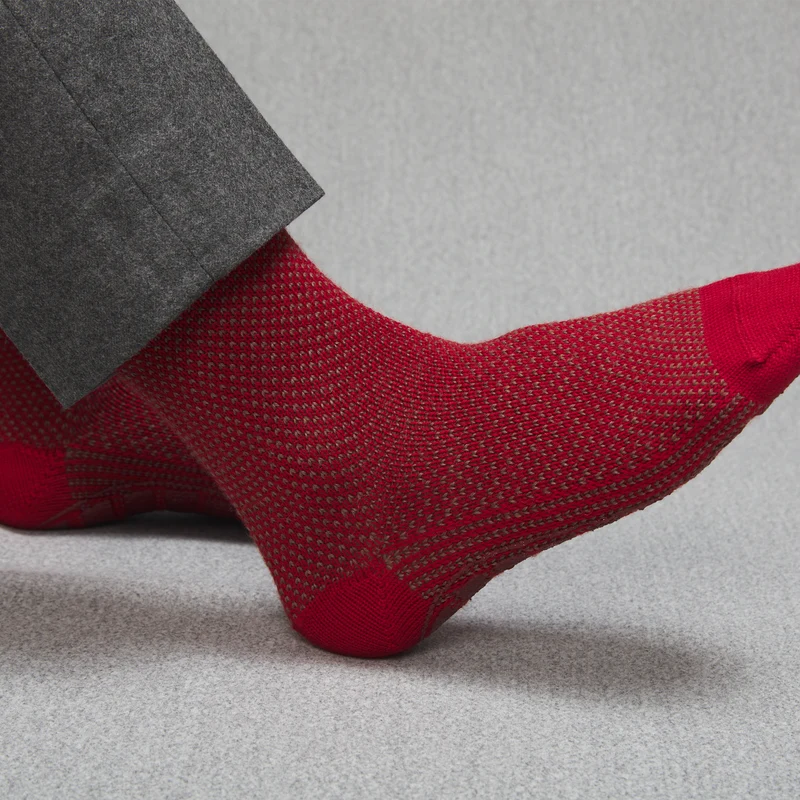 Chaussettes | Chaussettes d'intérieur Rouge - Laine