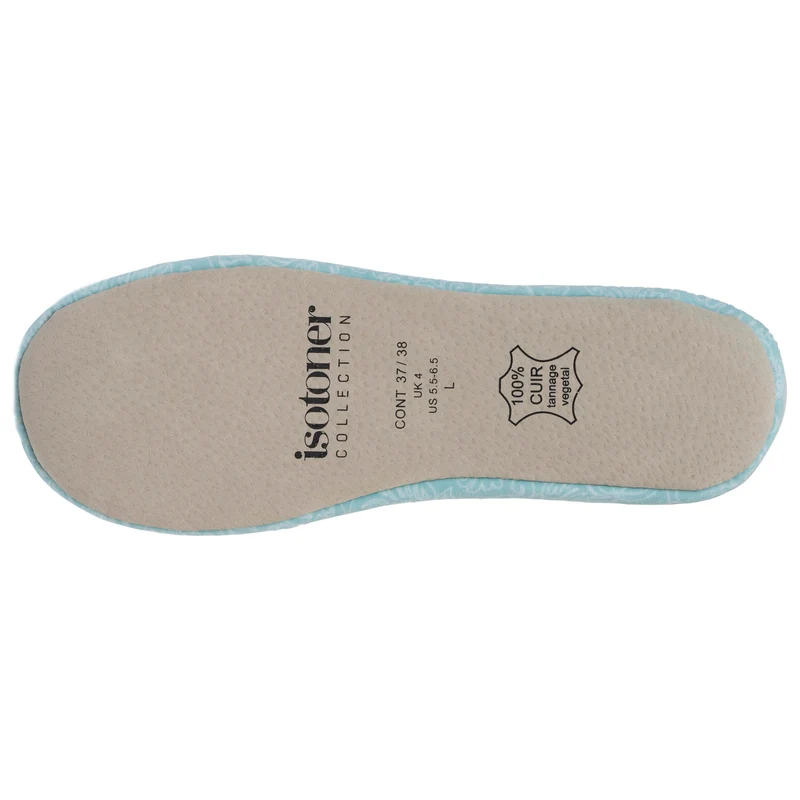 Chaussons ballerines grand nœud Femme Vert eau