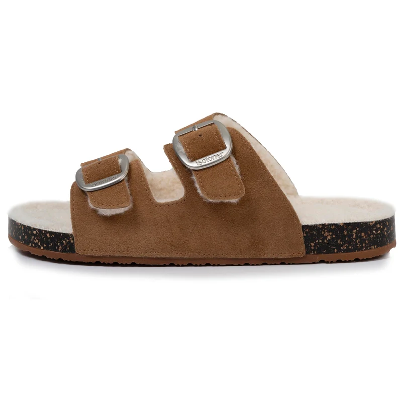 Chaussons sandales Femme Sherpa Camel