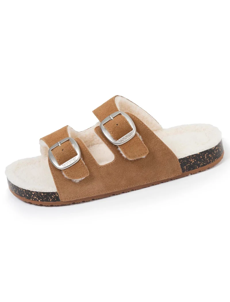 Chaussons sandales Femme Sherpa Camel