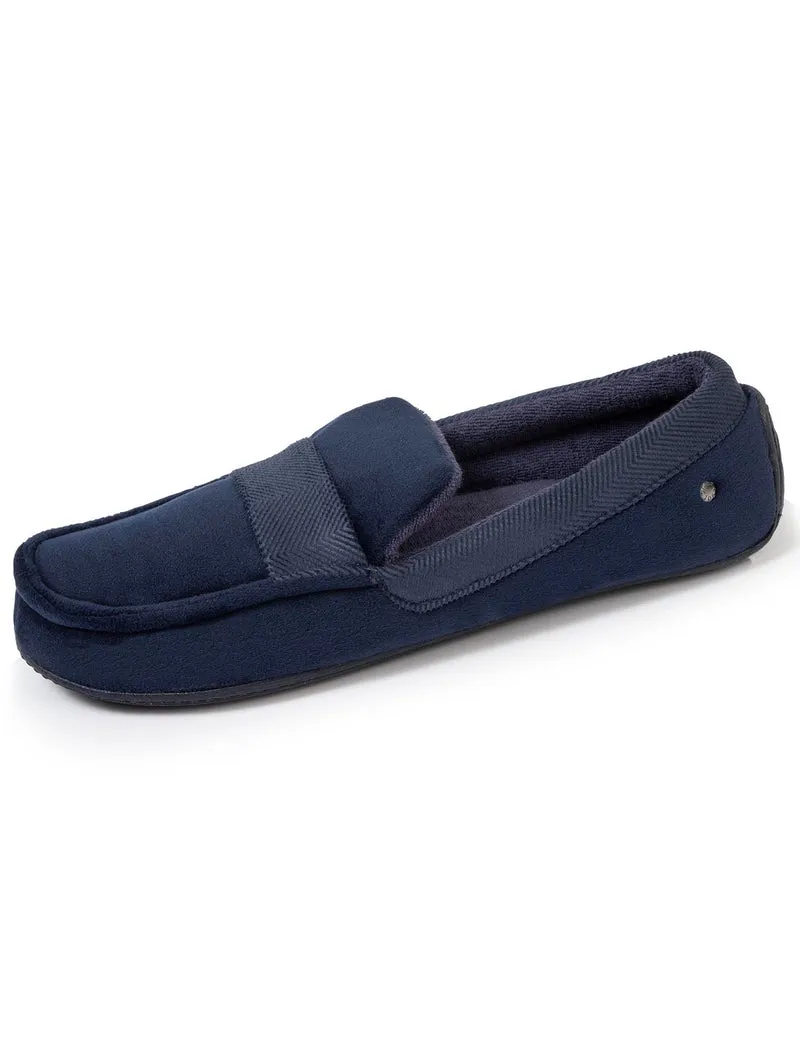 Chaussons mocassins Homme Marine chevrons