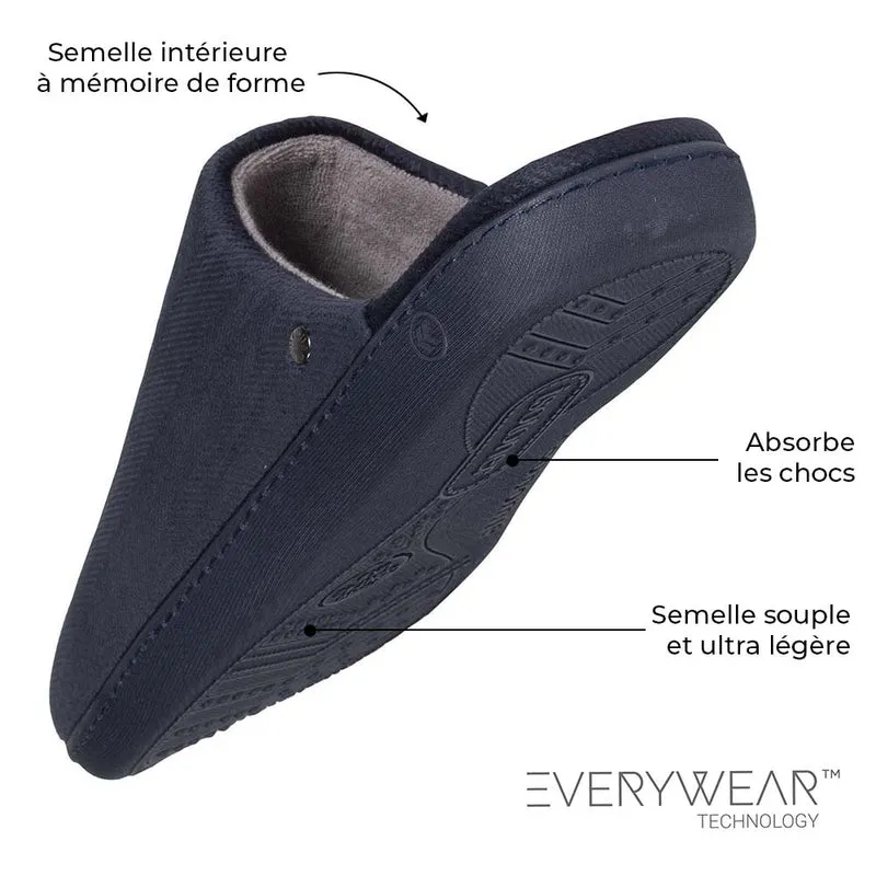 Chaussons mules ergo Homme Noir