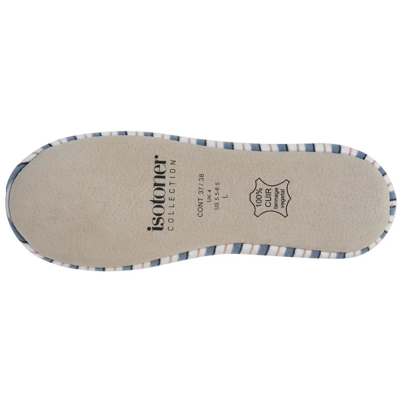 Chaussons ballerines grand nœud Femme Rayure