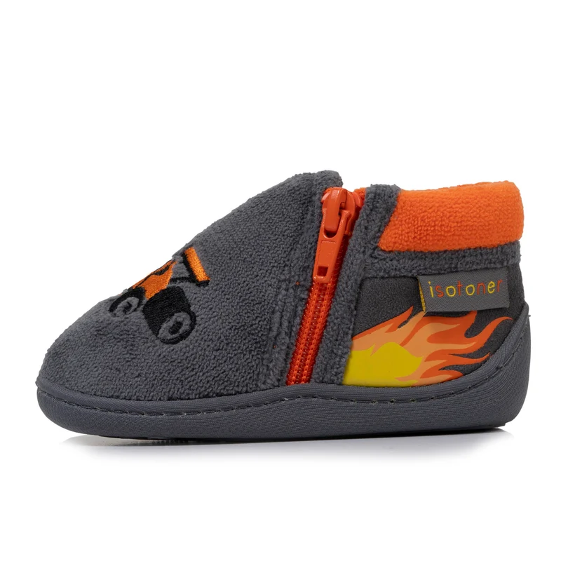 Chaussons bottillons zip Enfant Gris Voiture