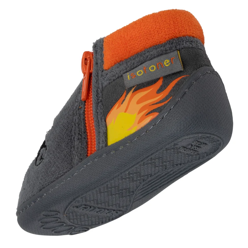 Chaussons bottillons zip Enfant Gris Voiture