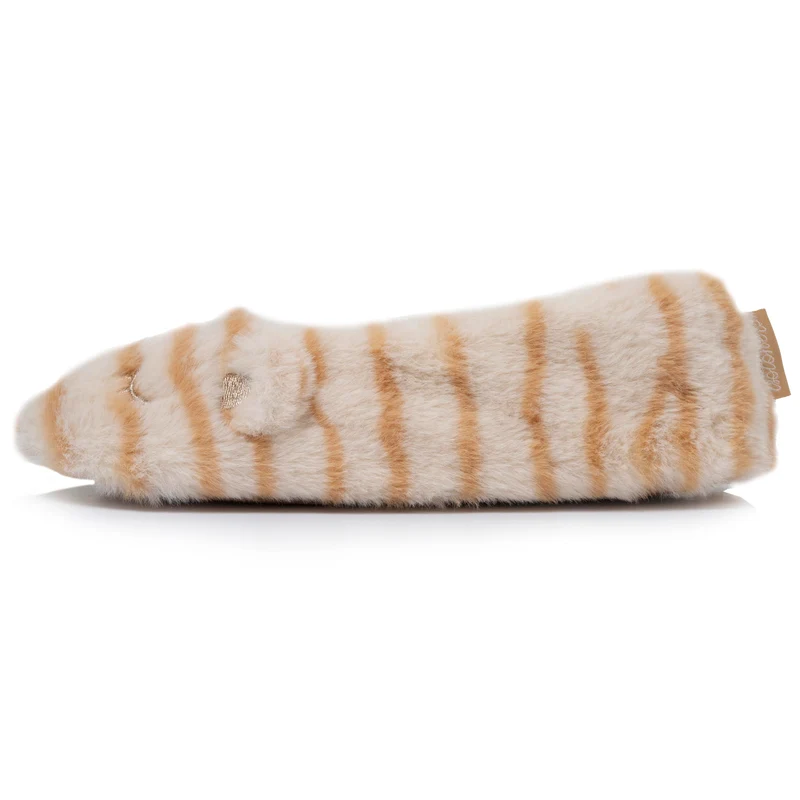 Chaussons ballerines Femme 3D Beige tigré