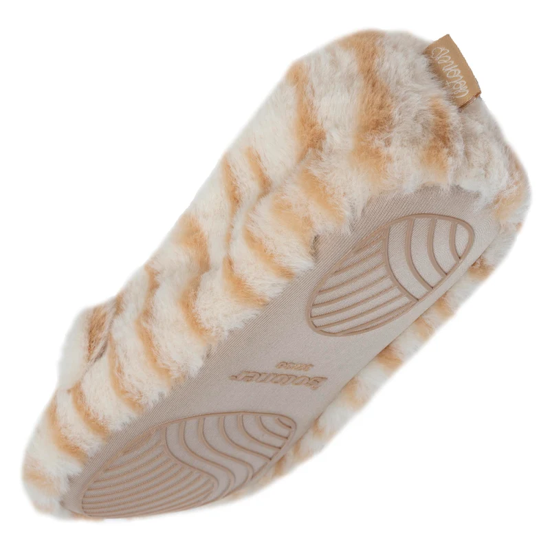 Chaussons ballerines Femme 3D Beige tigré