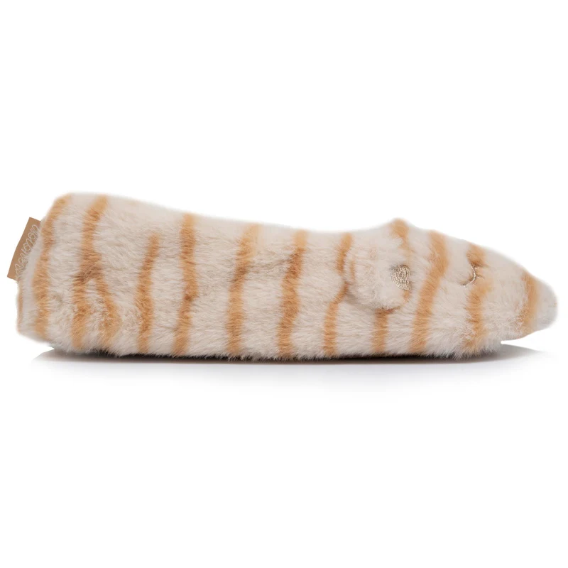 Chaussons ballerines Femme 3D Beige tigré