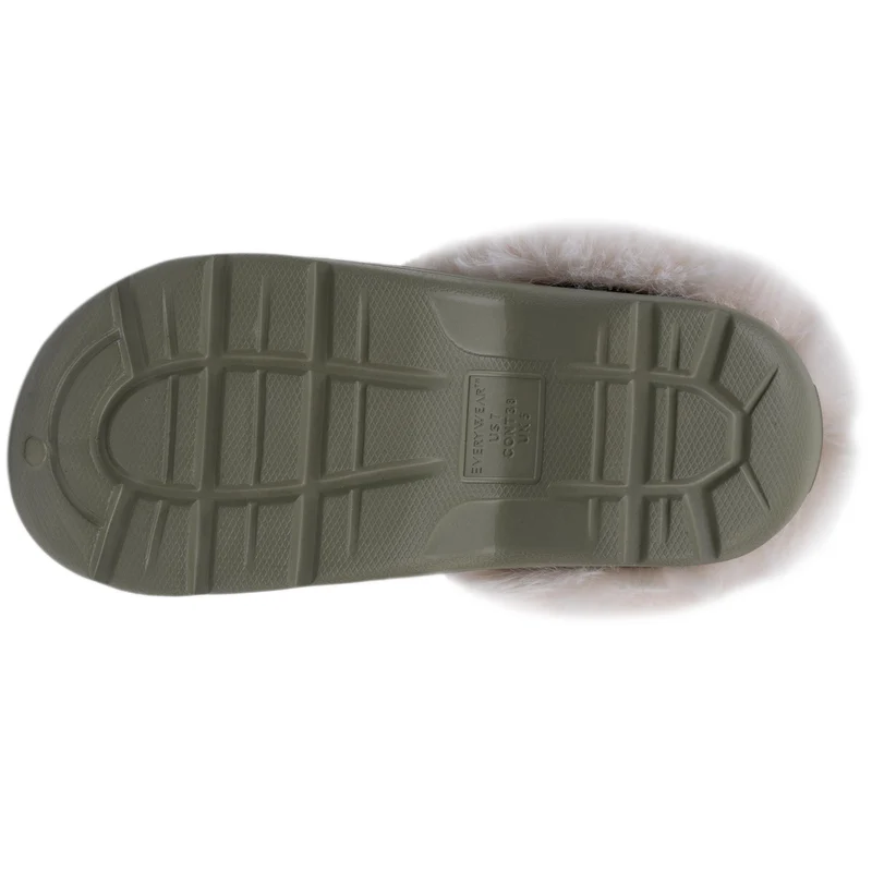Sabots de jardin Femme Fourrés Kaki