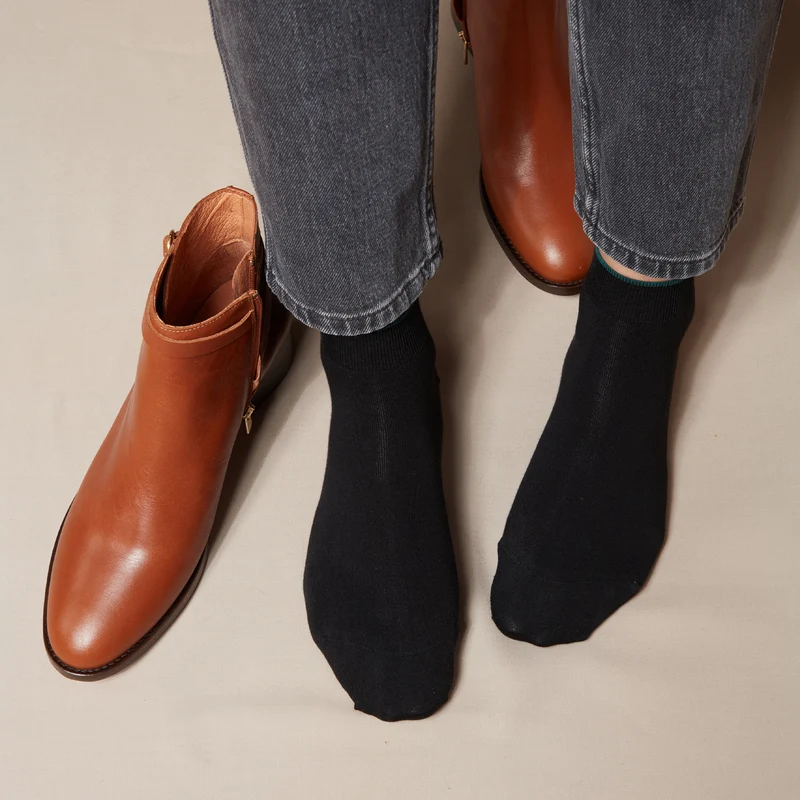 Socquettes | Noir - Coton Supersoft - Cheville