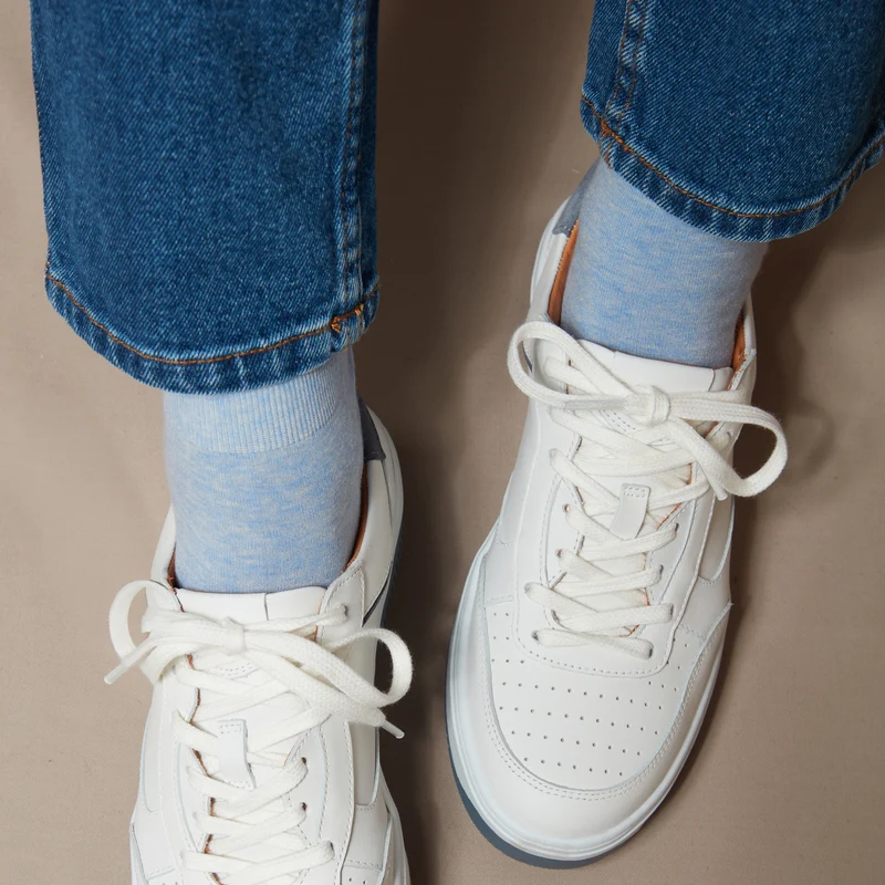 Socquettes | Bleu ciel - Coton Supersoft - Cheville