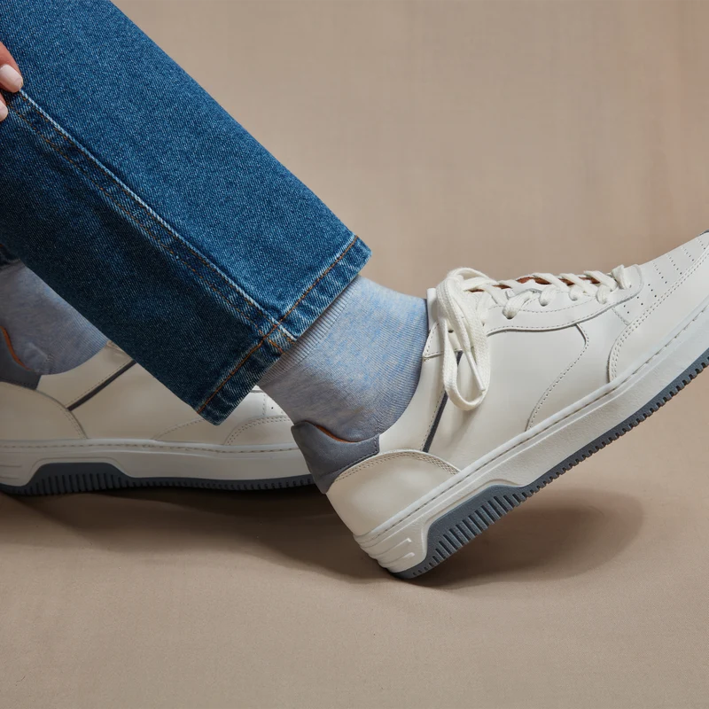 Socquettes | Bleu ciel - Coton Supersoft - Cheville