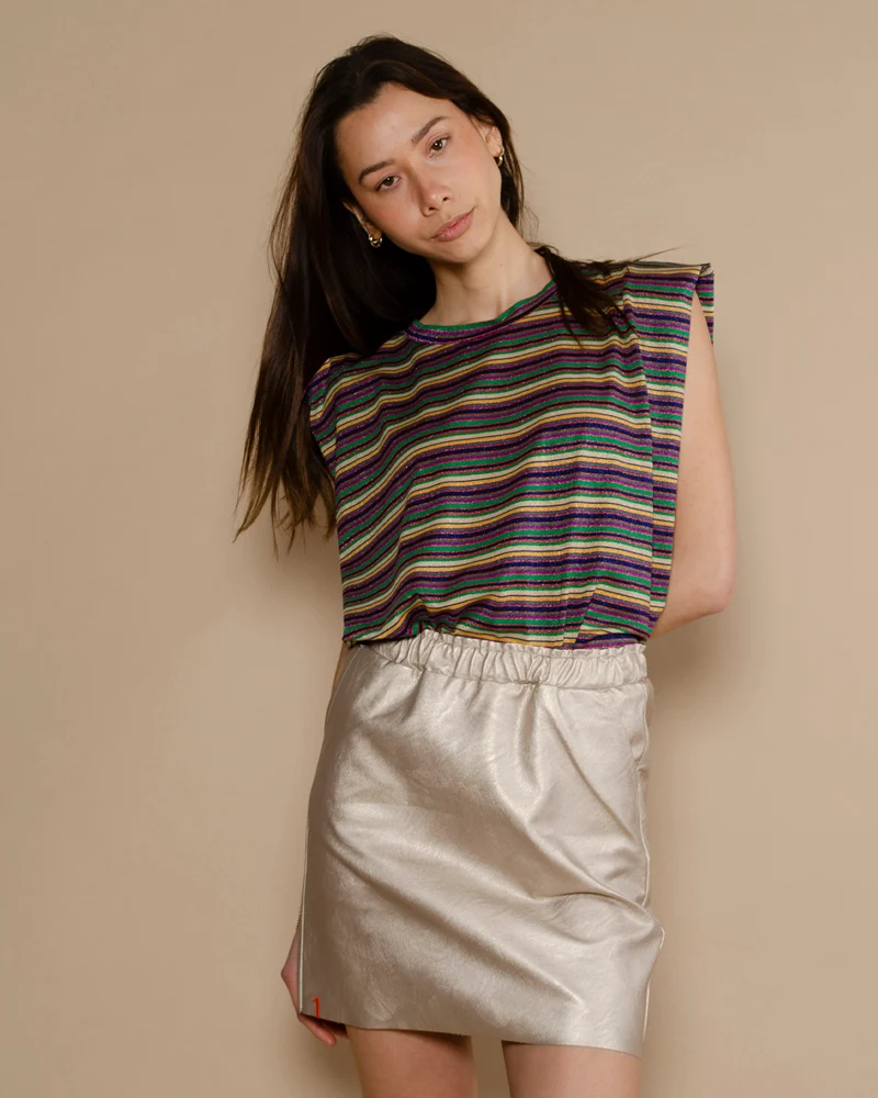Jupe cuir vegan maevy concept