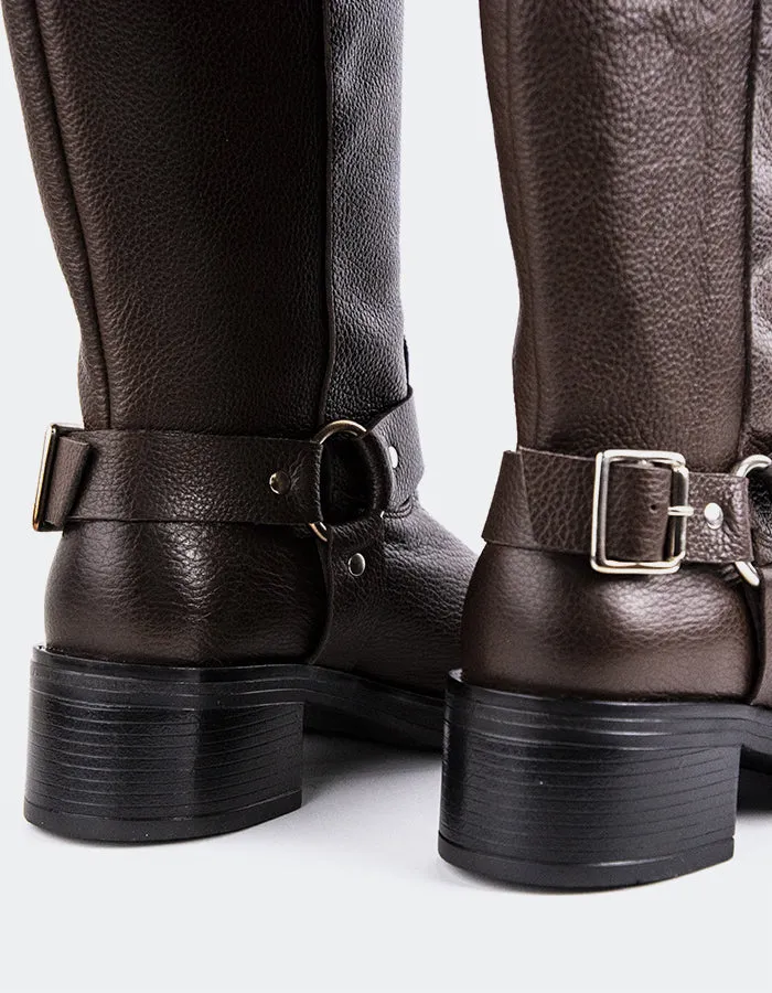 Biamary Brown Leather