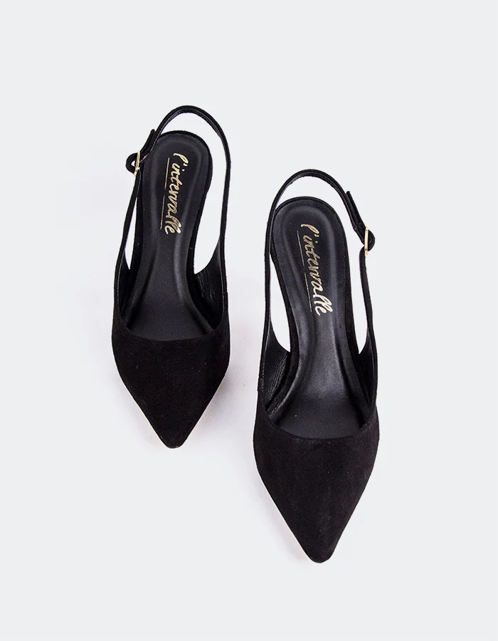 Borage Black Suede