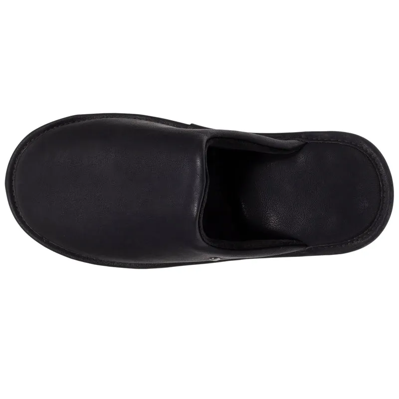 Chausson mules Homme cuir synthétique Noir