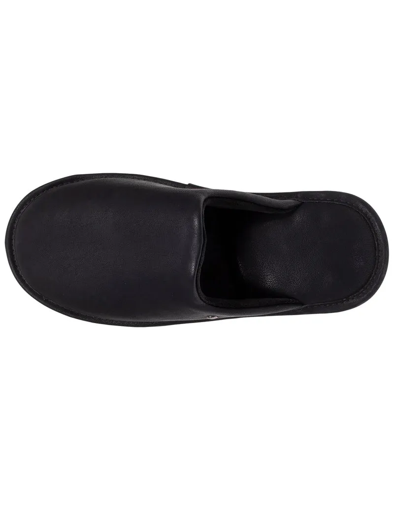 Chausson mules Homme cuir synthétique Noir