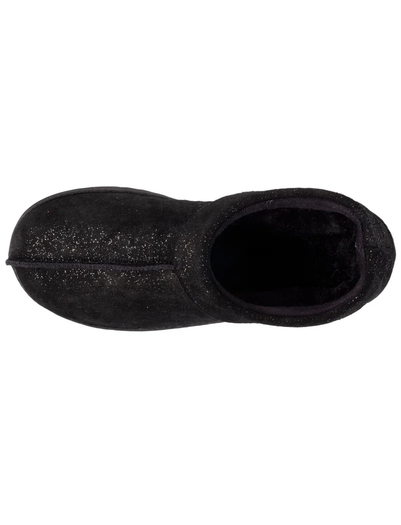 Chaussons bottillons cuir Femme Noir Nacré