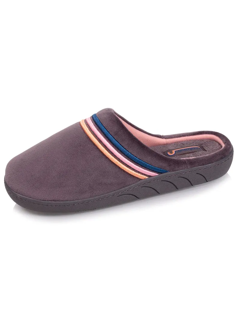 Chaussons mules Junior velours Arc-en-ciel