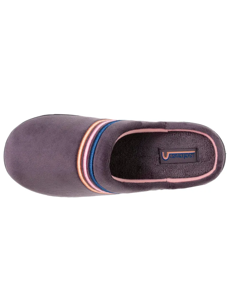 Chaussons mules Junior velours Arc-en-ciel